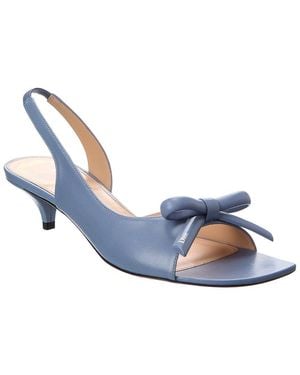 Dior Bow Leather Slingback Sandal - Blue