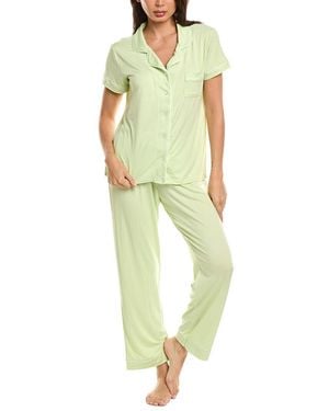 Marion 2Pc Soft Stretch Pyjama Set - Green