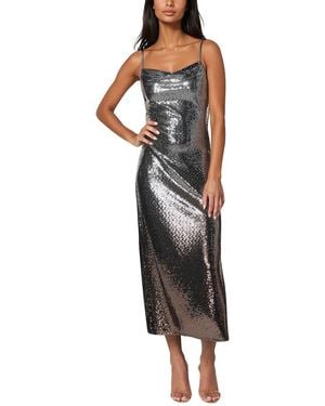 Bebe Ombre Sequin Maxi Slip Dress - Metallic