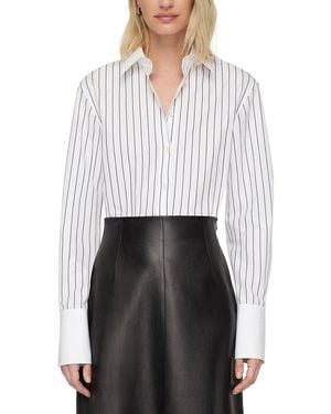 Lafayette 148 New York Drop Shoulder Fitted Shirt - White