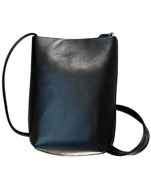 BELLA DESERT Leather Shoulder Bag - Black