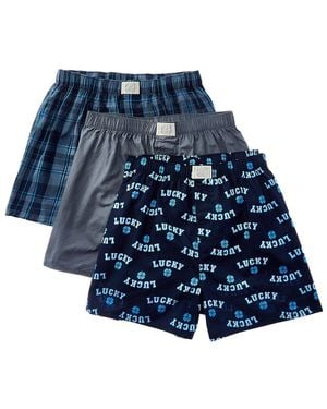 Lucky Brand 3pk Woven Boxer - Blue