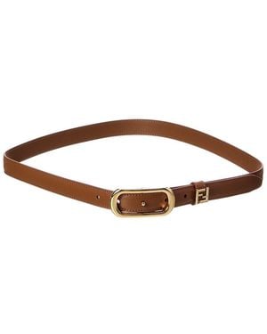 Fendi Ff Leather Belt - Brown