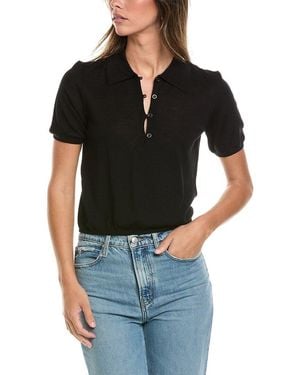 FRAME The Smart Wool Polo Shirt - Black