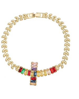 Eye Candy LA The Luxe Collection Cz Gioia Rainbow Bracelet - Metallic