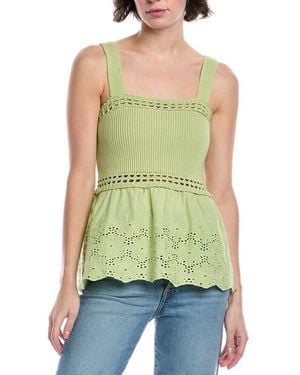 Fate Sweater Peplum Tank - Green
