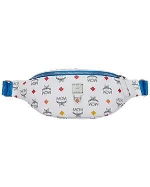 MCM Skyoptic Canvas Belt - White