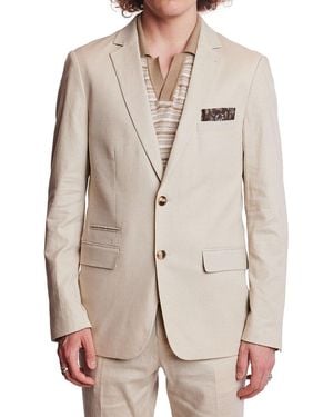 Paisley & Gray Dover Slim Fit Linen-blend Jacket - Natural