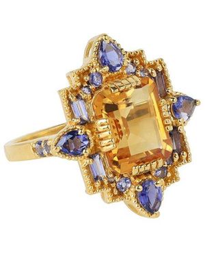 TIRAMISU Gold Over Silver 2.14 Ct. Tw. Gemstone Ring - Metallic