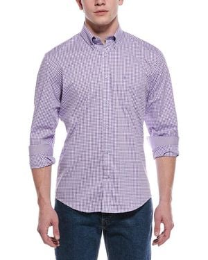 Tailorbyrd Signature Gingham Button Down Shirt - Purple