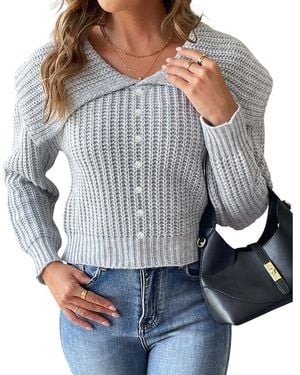 Nino Balcutti V-neck Jumper - Grey