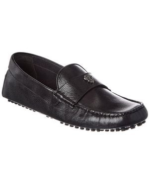 Gucci Crest Leather Driver - Black