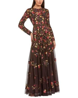 Mac Duggal Embellished Evening Dress - Brown