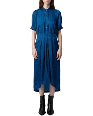 Zadig & Voltaire Rima Satin Dress - Blue