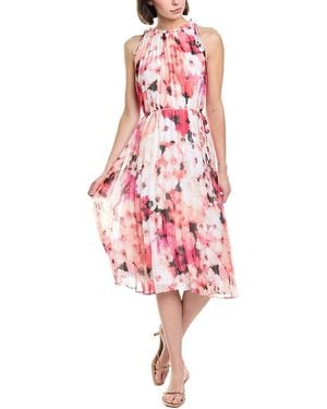 Julia Jordan Accordion Pleated Midi Dress - Pink