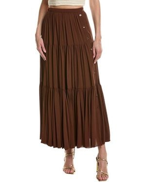 Michael Kors Silk Skirt - Brown