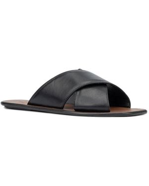Aquatalia Britt Leather Sandal - Black