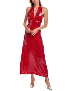 Bardot Freja Sequin Midi Dress - Red