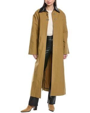 Nanushka Zofia Oversized Coat - Yellow