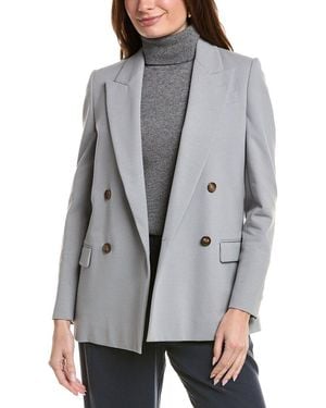 Brunello Cucinelli Silk-blend Jacket - Grey