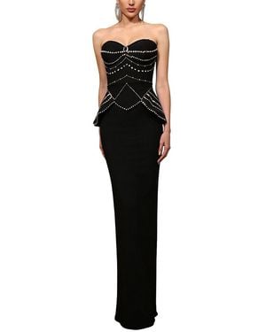 Dilireba Sleeveless Embellished Maxi Dress - Black