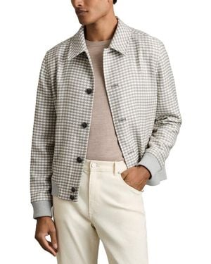 Reiss Benny Dogtooth Check Jacket - Gray