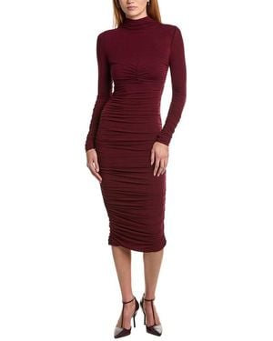 Bardot Amera Wool-Blend Midi Dress - Red
