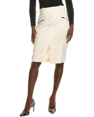 Tom Ford Silk-Lined Wool Skirt - Natural