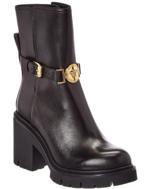 Versace Leather Boot - Black