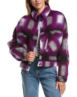 IRO Hanzel Wool-Blend Jacket - Purple