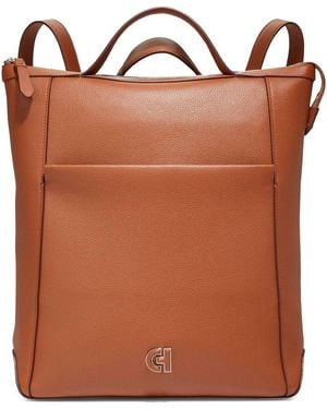 Cole Haan Grand Ambition Large Leather Backpack - Brown
