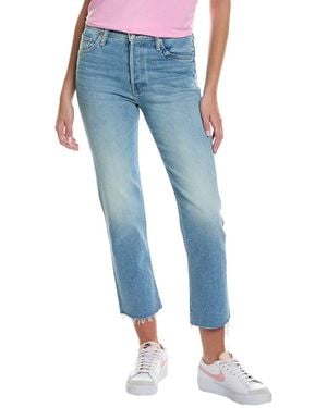 Mother Denim The Tomcat Kitty Corner Ankle Fray Jean - Blue