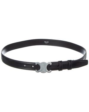 Celine Triomphe Medium Leather Belt - Blue
