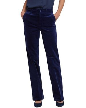 NYDJ Straight Leg Velvet Trouser - Blue