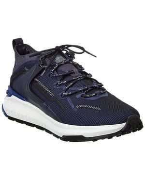 Tod's No_Code Knit & Leather Sneaker - Blue