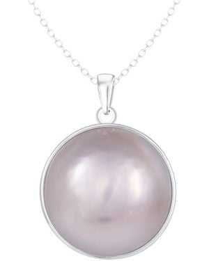Splendid 1014Mm Pearl Plated Pendant - Multicolour