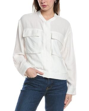 Vince Camuto Slouchy Bomber Jacket - White