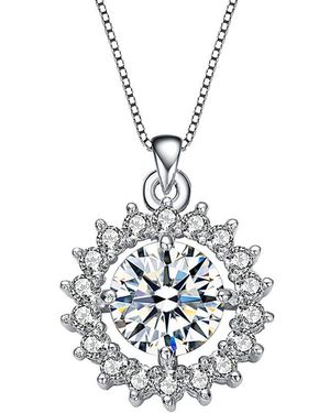 Genevive Jewelry Silver Necklace - White