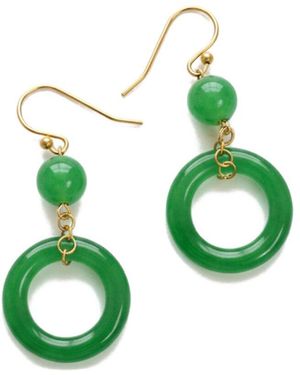 Liv Oliver 18K Plated Earrings - Green