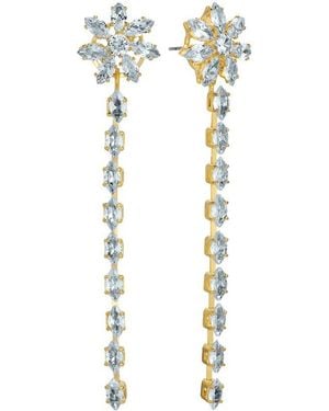 Eye Candy LA Salem Cz Drop Earrings - White