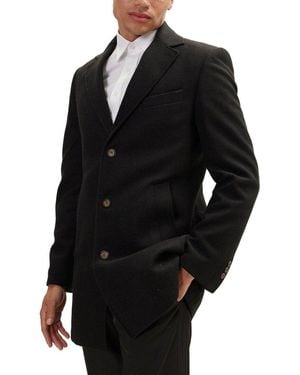 Ron Tomson Overcoat - Black
