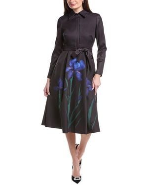 Rene Ruiz Printed Shirtdress - Black