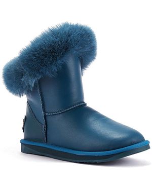 Australia Luxe Foxy Xtra Short Leather Boot - Blue