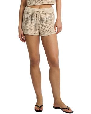 Onia Crochet Knit Micro Short - Natural