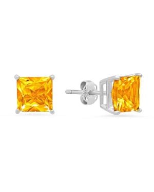 MaxColor 14k 2.80 Ct. Tw. Citrine Studs - Yellow