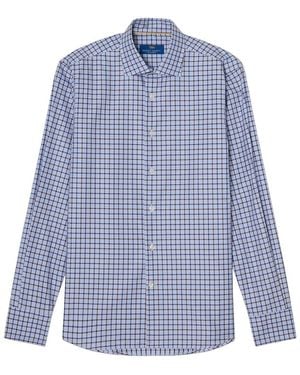 Robert Talbott Reynolds Twill Check Dress Shirt - Blue