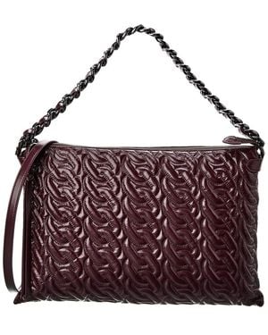 Rebecca Minkoff Chain Quilt Leather Shoulder Bag - Purple