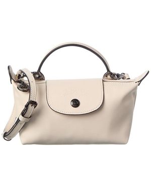 Longchamp Le Pliage Xtra Xs Leather Pouch - Natural
