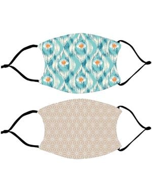 MonogramOnline Set Of 2 Cloth Face Masks - Blue