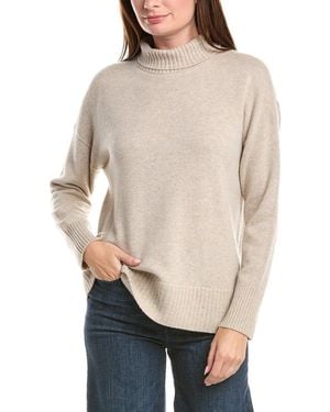 Lafayette 148 New York Stand-collar Cashmere Jumper - Natural